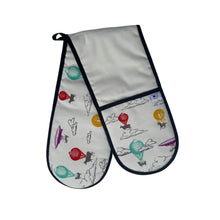 Load image into Gallery viewer, Wholesale Farm High Life Double Oven Glove - Mustard and Gray Trade Homeware and Gifts - Made in Britain