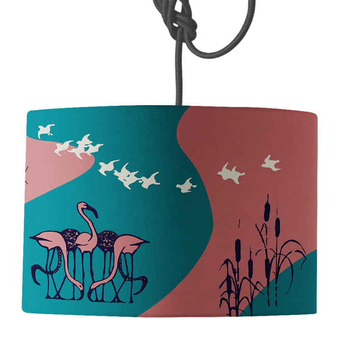 Wholesale Flamingo Lamp Shade - Mustard and Gray Trade Homeware and Gifts - Made in Britain