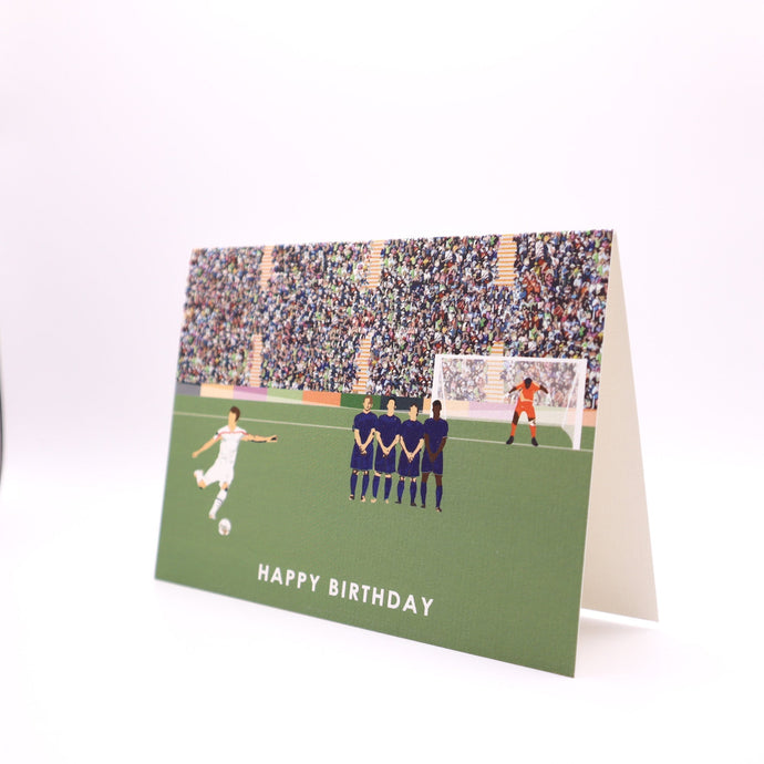 Wholesale Football Birthday Card - Mustard and Gray Trade Homeware and Gifts - Made in Britain
