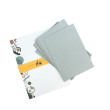 Load image into Gallery viewer, Wholesale Geometric Breeze Writing Paper Compendium - Mustard and Gray Trade Homeware and Gifts - Made in Britain