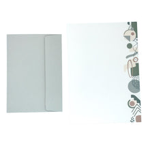 Load image into Gallery viewer, Wholesale Geometric Breeze Writing Paper Compendium - Mustard and Gray Trade Homeware and Gifts - Made in Britain