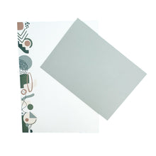 Load image into Gallery viewer, Wholesale Geometric Breeze Writing Paper Compendium - Mustard and Gray Trade Homeware and Gifts - Made in Britain