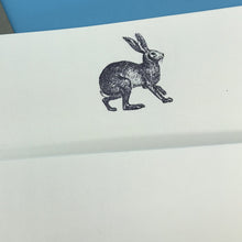 Load image into Gallery viewer, Wholesale Hare Writing Paper Compendium - Mustard and Gray Trade Homeware and Gifts - Made in Britain