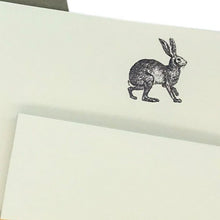 Load image into Gallery viewer, Wholesale Hare Writing Paper Compendium - Mustard and Gray Trade Homeware and Gifts - Made in Britain