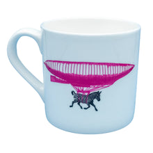 Load image into Gallery viewer, Wholesale High Life Zebra 350ml Mug - Mustard and Gray Trade Homeware and Gifts - Made in Britain