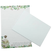 Load image into Gallery viewer, Wholesale Jane Austen Quote Lined Writing Paper Compendium - Mustard and Gray Trade Homeware and Gifts - Made in Britain