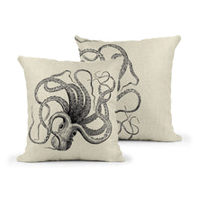 Load image into Gallery viewer, Wholesale Kraken Can Can Cushion - Mustard and Gray Trade Homeware and Gifts - Made in Britain
