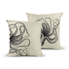 Load image into Gallery viewer, Wholesale Kraken Can Can Cushion - Mustard and Gray Trade Homeware and Gifts - Made in Britain