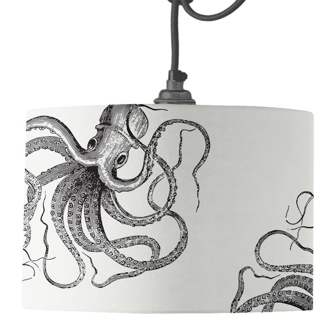 Wholesale Kraken Can Can Lamp Shade - Mustard and Gray Trade Homeware and Gifts - Made in Britain