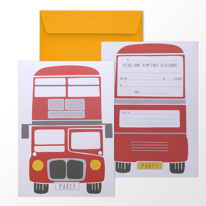 Wholesale London  Party Invitations - Mustard and Gray Trade Homeware and Gifts - Made in Britain