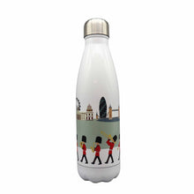 Load image into Gallery viewer, Wholesale London Scene Chilli Bowling Bottle - Mustard and Gray Trade Homeware and Gifts - Made in Britain
