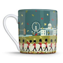 Load image into Gallery viewer, Wholesale London Seasons Autumn 350ml Mug - Mustard and Gray Trade Homeware and Gifts - Made in Britain