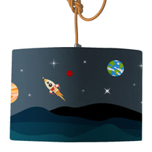 Load image into Gallery viewer, Wholesale Mission to the Moon Lamp Shade - Mustard and Gray Trade Homeware and Gifts - Made in Britain