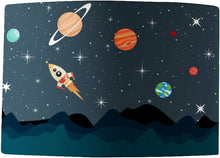 Load image into Gallery viewer, Wholesale Mission to the Moon Lamp Shade - Mustard and Gray Trade Homeware and Gifts - Made in Britain