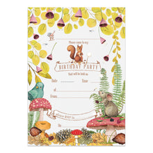 Load image into Gallery viewer, Wholesale Nature Birthday Party Invitations - Mustard and Gray Trade Homeware and Gifts - Made in Britain
