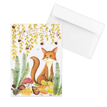 Load image into Gallery viewer, Wholesale Nature Birthday Party Invitations - Mustard and Gray Trade Homeware and Gifts - Made in Britain