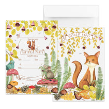 Load image into Gallery viewer, Wholesale Nature Birthday Party Invitations - Mustard and Gray Trade Homeware and Gifts - Made in Britain