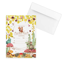 Load image into Gallery viewer, Wholesale Nature Birthday Party Invitations - Mustard and Gray Trade Homeware and Gifts - Made in Britain