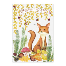 Load image into Gallery viewer, Wholesale Nature Birthday Party Invitations - Mustard and Gray Trade Homeware and Gifts - Made in Britain