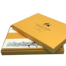Load image into Gallery viewer, Wholesale Night Whale Notecard Set - Mustard and Gray Trade Homeware and Gifts - Made in Britain
