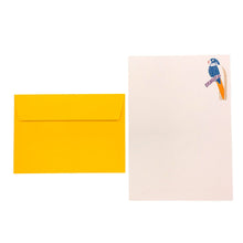 Load image into Gallery viewer, Wholesale Parrot Writing Paper Compendium - Mustard and Gray Trade Homeware and Gifts - Made in Britain