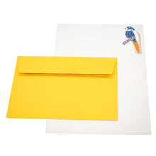 Load image into Gallery viewer, Wholesale Parrot Writing Paper Compendium - Mustard and Gray Trade Homeware and Gifts - Made in Britain