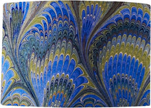 Load image into Gallery viewer, Wholesale Peacock Marbled Lamp Shade - Mustard and Gray Trade Homeware and Gifts - Made in Britain