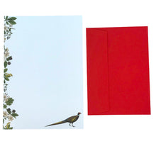 Load image into Gallery viewer, Wholesale Pheasant Hedgerow Writing Paper Compendium - Mustard and Gray Trade Homeware and Gifts - Made in Britain
