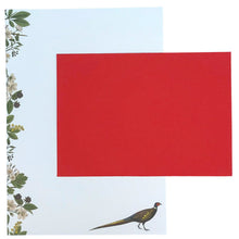 Load image into Gallery viewer, Wholesale Pheasant Hedgerow Writing Paper Compendium - Mustard and Gray Trade Homeware and Gifts - Made in Britain