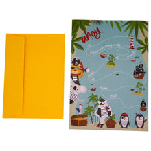 Load image into Gallery viewer, Wholesale Pirate Party Invitations - Mustard and Gray Trade Homeware and Gifts - Made in Britain
