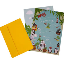Load image into Gallery viewer, Wholesale Pirate Party Invitations - Mustard and Gray Trade Homeware and Gifts - Made in Britain