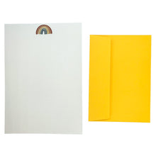 Load image into Gallery viewer, Wholesale Rainbow Writing Paper Compendium - Mustard and Gray Trade Homeware and Gifts - Made in Britain