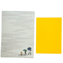 Load image into Gallery viewer, Wholesale Rainy Day Writing Paper Compendium - Mustard and Gray Trade Homeware and Gifts - Made in Britain