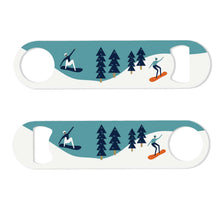Load image into Gallery viewer, Wholesale Snowboarding Bottle Opener - Mustard and Gray Trade Homeware and Gifts - Made in Britain