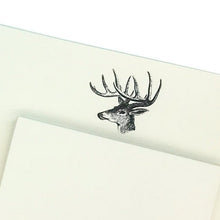 Load image into Gallery viewer, Wholesale Stag Head Writing Paper Compendium - Mustard and Gray Trade Homeware and Gifts - Made in Britain