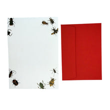 Load image into Gallery viewer, Wholesale Vintage Bugs Writing Paper Compendium - Mustard and Gray Trade Homeware and Gifts - Made in Britain