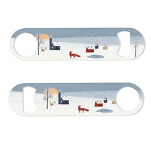 Load image into Gallery viewer, Wholesale Winter Fox Bottle Opener - Day - Mustard and Gray Trade Homeware and Gifts - Made in Britain