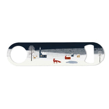 Load image into Gallery viewer, Wholesale Winter Fox Bottle Opener - Night - Mustard and Gray Trade Homeware and Gifts - Made in Britain