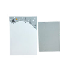 Load image into Gallery viewer, Wholesale Winter Star Writing Paper Compendium - Mustard and Gray Trade Homeware and Gifts - Made in Britain