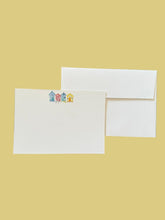 Load image into Gallery viewer, Beach Hut Notecard Set with Laid Envelopes
