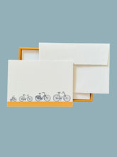 Load image into Gallery viewer, Bicycle Trail Family Notecard Set with Laid Envelopes
