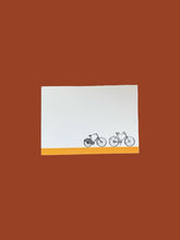 Load image into Gallery viewer, Bicycle Trail Couple Notecard Set with Laid Envelopes
