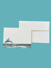 Load image into Gallery viewer, Breaching Whale Notecard Set with Laid Envelopes

