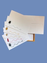 Load image into Gallery viewer, Buggy Scribble Notecard Set with Laid Envelopes
