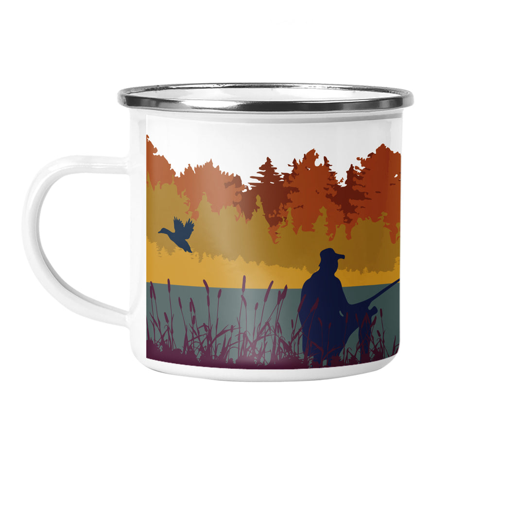 Autumn Coarse Fishing Enamel Metal Tin Cup