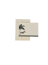 Load image into Gallery viewer, Darwin&#39;s Menagerie &quot;Placid Zebra&quot; Notecard Set with Laid Envelopes
