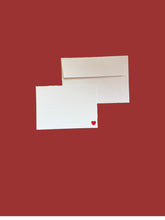 Load image into Gallery viewer, Heart Notecard Set with Laid Envelopes

