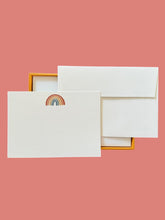Load image into Gallery viewer, Rainbow Notecard Set with Laid Envelopes
