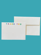 Load image into Gallery viewer, Typography Thank You Notecard Set with Laid Envelopes
