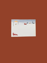 Load image into Gallery viewer, Winter Fox Notecard Set with Laid Envelopes
